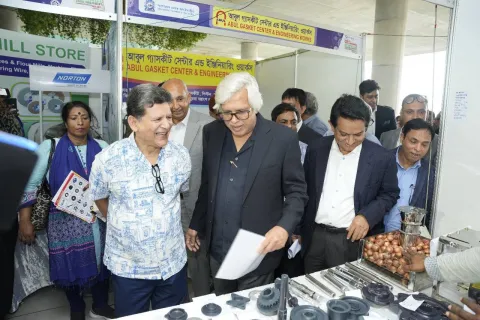 Guests touring the exhibition — Road to Made in Bangladesh – Automobiles & Agro Machinery Fair 2025